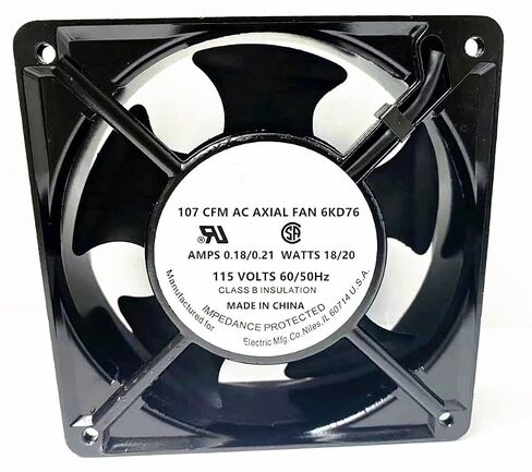 6KD76 AC115V 0.18/0.21A 18/20 واط 12 سم 12038 2 دبوس مروحة تبريد in Kuwait
