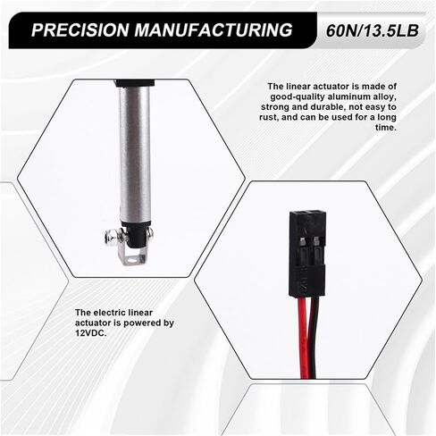 Linear Actuator 1" Stroke, 60N/13.5Lb, Speed 30Mm/S Electric Waterproof Actuator Motor Linear Actuator 12V in Kuwait