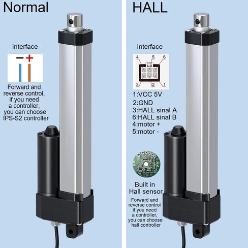 MAX 4000N Electric Linear Actuator DC Motor 100MM 150mm 200mm 300mm 500mm 1000mm Stroke Stainless Steel Telescopic Inner Tube(DC12V-Normal,50mm,4000N 5MMS) in Kuwait
