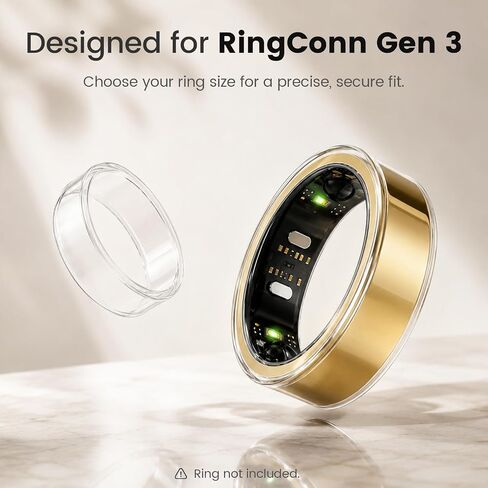 5 عبوات من الأغطية الحلقية المتوافقة مع RingConn Gen 3، ملحقات حماية حلقة TPU رفيعة للغاية مضادة للخدش للرجال والنساء (5شفاف، مقاس 9) in Kuwait
