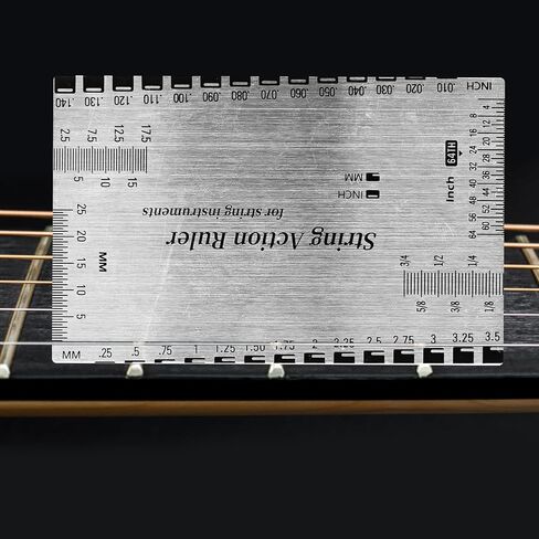 Guitar Action Gauge Ruler,Stainless Steel String Action Ruler for Guitar Repairing Luthier Action Gauge in Kuwait