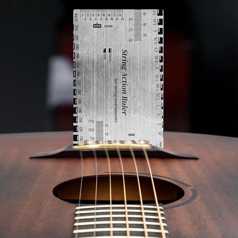 Guitar Action Gauge Ruler,Stainless Steel String Action Ruler for Guitar Repairing Luthier Action Gauge in Kuwait