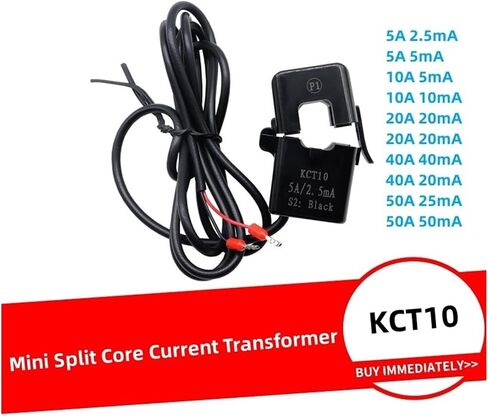 KCT10 محول التيار 5A/5mA 5A/2.5mA 10A/5mA 50A/25mA محول تيار أساسي صغير سبليت 10 مللي متر (5A 2.5mA) in Kuwait