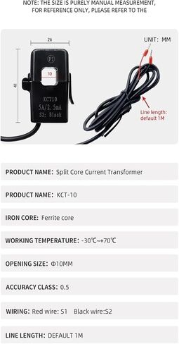 KCT10 محول التيار 5A/5mA 5A/2.5mA 10A/5mA 50A/25mA محول تيار أساسي صغير سبليت 10 مللي متر (5A 2.5mA) in Kuwait