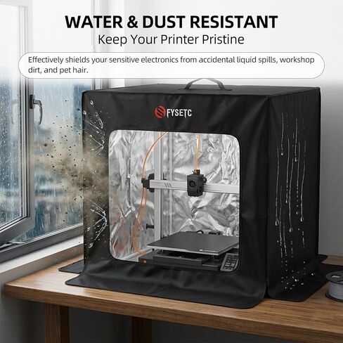 حاوية مقاومة للحريق مطورة لـ Anycubic Kobra3-Max: غطاء غبار قابل للطي 29.5 لتر × 26.8 عرض × 31.5 ارتفاع بوصة مع نافذة شفافة لا يتطلب إطار مقبض علوي لأجزاء الطباعة ثلاثية الأبعاد in Kuwait
