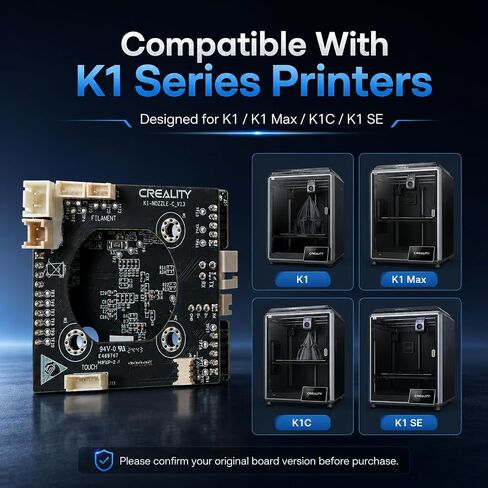 استبدال لوحة فوهة K1 Max الرسمية من Creality، ملحقات أصلية لتصميم فوهة قطعة واحدة، لوحة ترقية K1C Hotend PCB، لطابعة Creality K1 / K1C / K1 Max / K1 SE ثلاثية الأبعاد in Kuwait