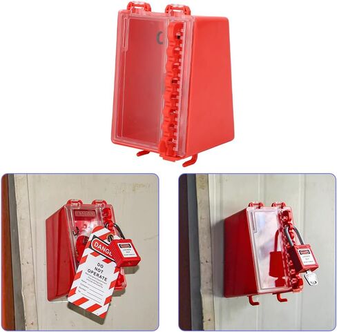 Lockout Tagout Box, Steel Group Lock Box with Key Slots | For electrical, mechanical, factory and workplace maintenance lockout tag storage in Kuwait