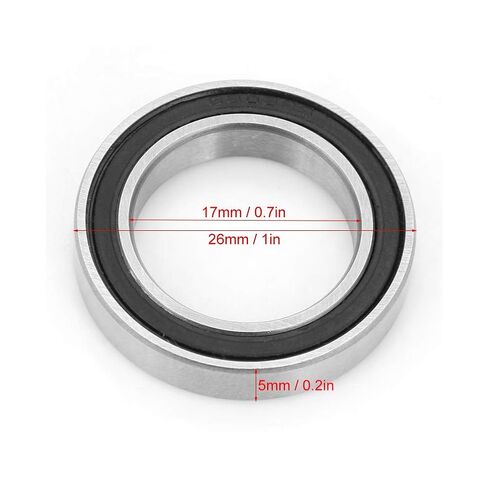 10 قطع 6803-2RS محامل كروية ذات أخدود عميق، محمل كروي فولاذي مزدوج مطاط مختوم، ID17mm x OD26mm x W5mm للمحركات الكهربائية والأجهزة المنزلية in Kuwait