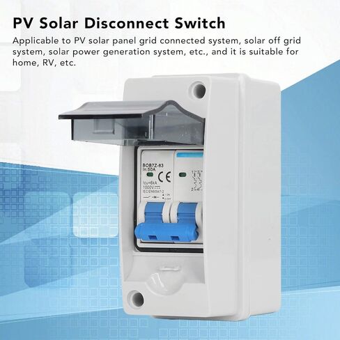 asixxsix 2 القطب العاصمة قواطع دوائر مصغرة، 1000v 50amp dc قواطع مفتاح فصل الطاقة الشمسية مع غطاء ip65، عازل الدائرة الكهروضوئية لنظام شبكة الألواح الشمسية in Kuwait