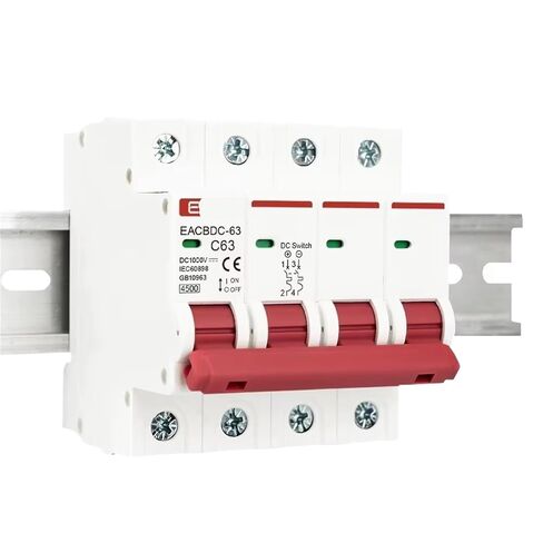 1P 2P 3P 4P DC 1000V MCB قاطع الدائرة الشمسية مفتاح حماية الزائد 6A 10A 16A 20A 25A 32A 40A 50A 63A للنظام الكهروضوئي (1P، 63A) in Kuwait