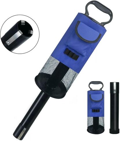 Golf Ball Retriever, Portable Ball Pickup Bag, with Detachable Plastic Tube, Large Golf Ball Storage Pocket in Kuwait