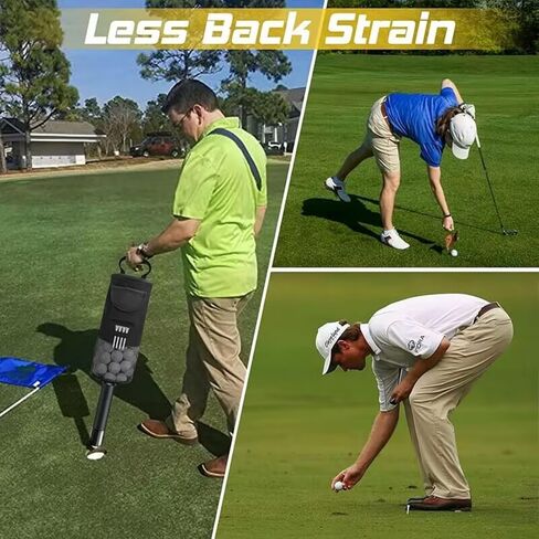 Golf Ball Retriever, Portable Ball Pickup Bag, with Detachable Plastic Tube, Large Golf Ball Storage Pocket in Kuwait