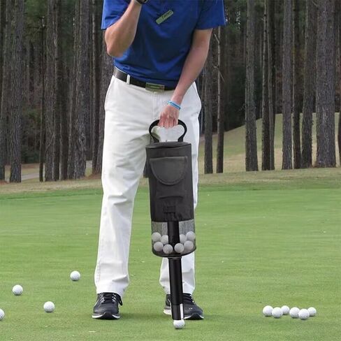 Golf Ball Retriever, Portable Ball Pickup Bag, with Detachable Plastic Tube, Large Golf Ball Storage Pocket in Kuwait