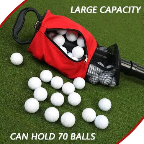 Golf Ball Retriever, Portable Ball Pickup Bag, with Detachable Plastic Tube, Large Golf Ball Storage Pocket in Kuwait
