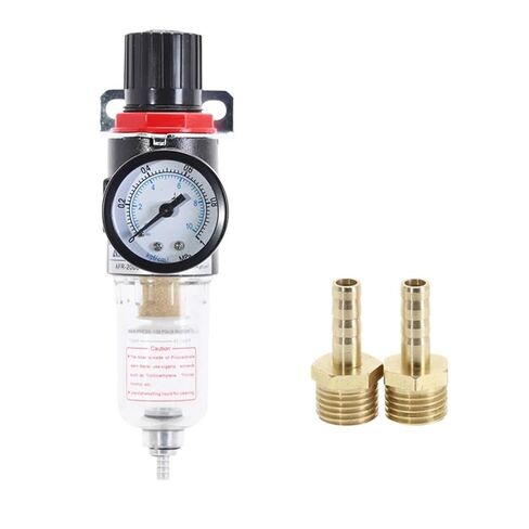 1/4 Pneumatic Filter AFR2000 Air Compressor Filter Moisture Separator Pressure Regulator Oil-Water Separator Device(AR2000+PT10MM) in Kuwait