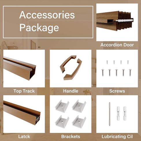 60'' x 80'' Hollow Paneled Accordion Door,60" x 80" in Saudi Arabia