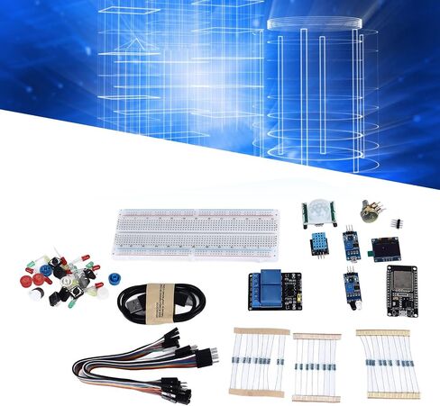 ESP-32S Starter Kit، مجموعة أدوات البدء الكاملة للوحة التطوير، جهاز التحكم عن بعد، دعم IDE وخيار برمجة MicroPython، واجهات متعددة لمشاريع التصنيع in Kuwait