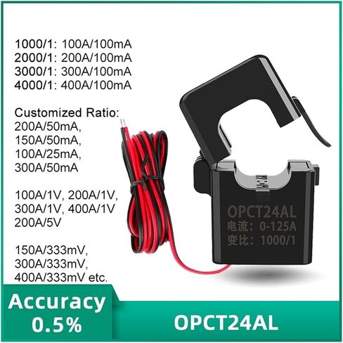 OPCT24AL سبليت الأساسية محول الحالي 50A 100A 200A 300A 400A 40mA المشبك محول الحالي (24AL 100A-33.33mA) in Kuwait