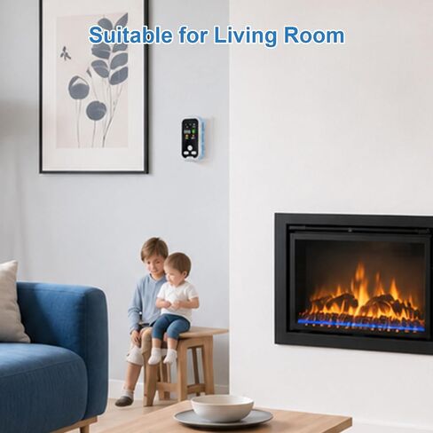 Plug in 5-in-1 Environment Detectors,HD Display Indoor Air Quality Meters Support Temp/Humidity, Built-in Battery High Accuracy Sensors for Home, Apartment,RV, Hotel, Camping, Car, Travel in Kuwait
