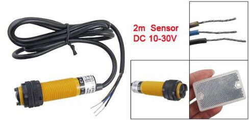 مستشعر التبديل الكهروضوئي العاكس من uxcell مع لوحة عاكسة، PNP NO DC 10-30V in Kuwait