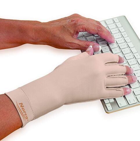 Norco Therapeutic Compression Edema Glove. Indications - Swelling and Arthritis Pain for Women and Men. Fingerless. Soft Stretchy Fabric for Warmth. Outside Seams for Comfort. Right Medium. in Kuwait