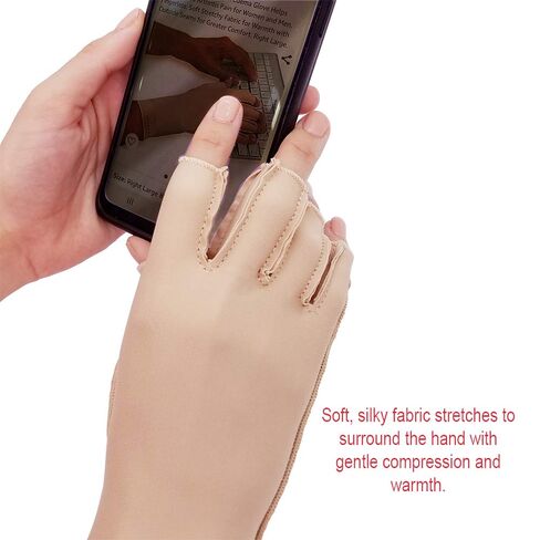Norco Therapeutic Compression Edema Glove. Indications - Swelling and Arthritis Pain for Women and Men. Fingerless. Soft Stretchy Fabric for Warmth. Outside Seams for Comfort. Right Medium. in Kuwait