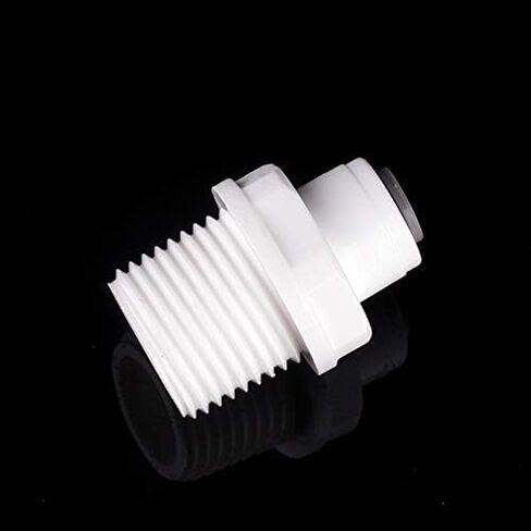 50Pcs/Lot 1/4" - 1/2" Male Thread Straight RO Water Fitting 6.5mm Coupling POM Hose PE Pipe Connector Water Filter Parts in Saudi Arabia