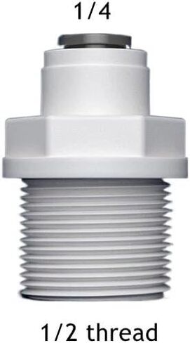 50Pcs/Lot 1/4" - 1/2" Male Thread Straight RO Water Fitting 6.5mm Coupling POM Hose PE Pipe Connector Water Filter Parts in Saudi Arabia