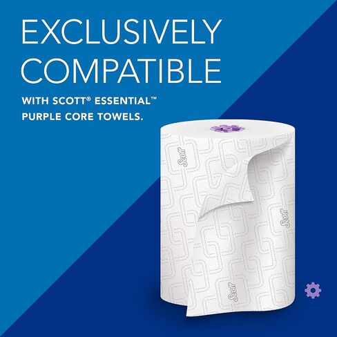 Scott® Essential™ Manual Hard Roll Towel Dispenser (46254), White, for Purple Core Scott® Roll Towels, 12.63" x 16.13" x 10.2" (Qty 1) in Kuwait