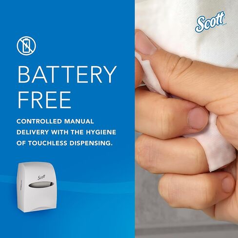 Scott® Essential™ Manual Hard Roll Towel Dispenser (46254), White, for Purple Core Scott® Roll Towels, 12.63" x 16.13" x 10.2" (Qty 1) in Kuwait