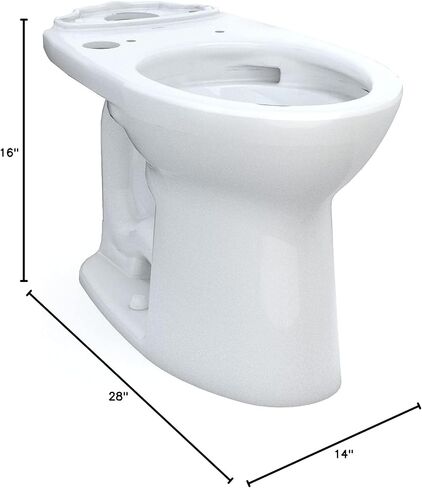 وعاء مرحاض TOTO Drake بارتفاع عالمي TORNADO FLUSH مع CEFIONTECT، WASHLET+ جاهز، قطن أبيض - C776CEFGT40#01 in Kuwait