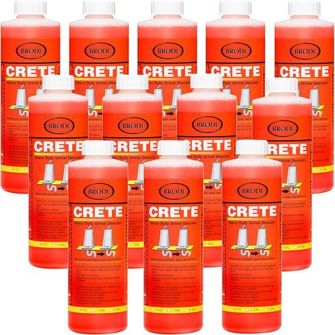 Brodi CRETE Urinal Drain Cleaner, Commercial Grade, Restores Pipes to Original Diameter, Urinal Descaler & Deodorizer, Safe for Pipes, No Harsh Fumes, Urine Salt Remover, 32 Fl Oz (Pack of 1) in Kuwait