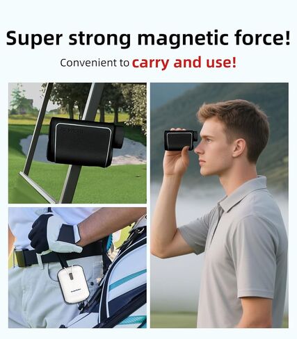 REVASRI Range Finder Golf Rangefinder with Slope, 1000 Yards Golf Range Finder with Magnetic, 6X Magnification, Flag Locking Vibration, Must Accessories for Golfer in Kuwait