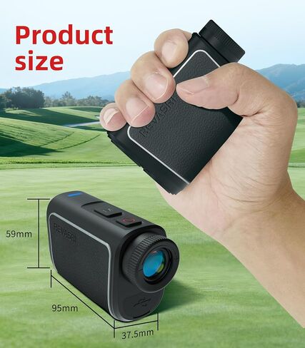 REVASRI Range Finder Golf Rangefinder with Slope, 1000 Yards Golf Range Finder with Magnetic, 6X Magnification, Flag Locking Vibration, Must Accessories for Golfer in Kuwait