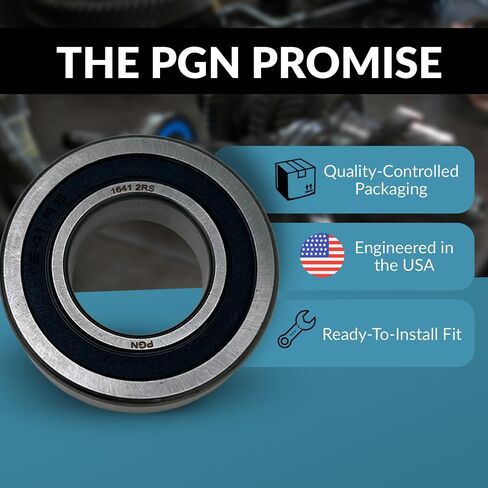 PGN (10 عبوات) 1 بوصة × 2 بوصة × 9/16 بوصة محمل كروي مختوم من الصلب الكروم، مشحم مسبقًا in Kuwait