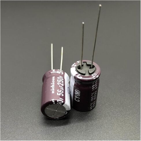5 قطعة 56 فائق التوهج 250V سلسلة 12.5x20 مللي متر عالية تموج الحالي حياة طويلة 250V56uF الألومنيوم مُكثَّف كهربائيًا in Kuwait