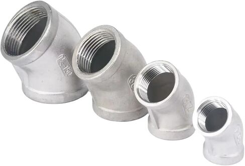 1pc 1/8" 1/4" 3/8" 1/2" 3/4" 1" 1-1/4" 1-1/2" 2" BSP Female 304 Stainless Steel 45 Degree Elbow Pipe Fitting(1-1/4") Fitting in Kuwait