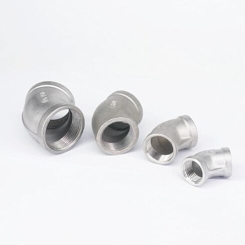 1pc 1/8" 1/4" 3/8" 1/2" 3/4" 1" 1-1/4" 1-1/2" 2" BSP Female 304 Stainless Steel 45 Degree Elbow Pipe Fitting(1-1/4") Fitting in Kuwait
