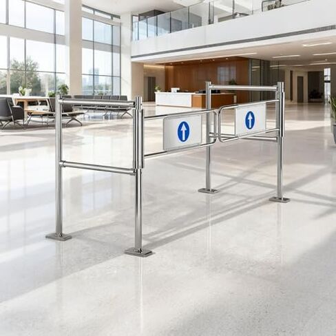 One-Way Traffic Door，Automatic Rebound Swing Gate(en:Safety Gate with Automatic Closing, Stainless Steel One-Way Door for Supermarket Entrance and Exit,（200 x 100 cm/78.7" x 39.4"）) in Kuwait