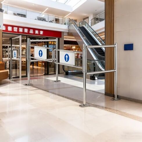 One-Way Traffic Door，Automatic Rebound Swing Gate(en:Safety Gate with Automatic Closing, Stainless Steel One-Way Door for Supermarket Entrance and Exit,（200 x 100 cm/78.7" x 39.4"）) in Kuwait