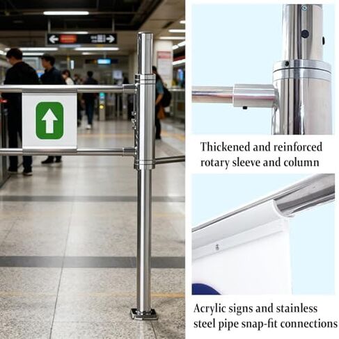 One-Way Traffic Door，Automatic Rebound Swing Gate(en:Safety Gate with Automatic Closing, Stainless Steel One-Way Door for Supermarket Entrance and Exit,（200 x 100 cm/78.7" x 39.4"）) in Kuwait