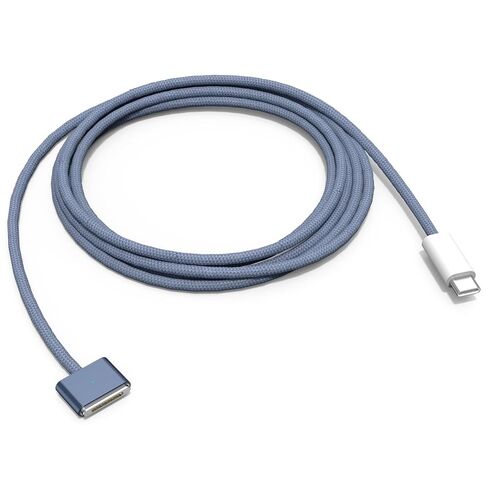 كابل شحن USB-C إلى مغناطيسي 3 بقوة 140 واط بطول 6.6 أقدام | متوافق مع MagSafe 3 لجهاز MacBook Air/Pro M5 M4 M3 M2 (موديلات 2021-2026) - كابل أبيض آمن للشحن السريع - أزرق in Kuwait