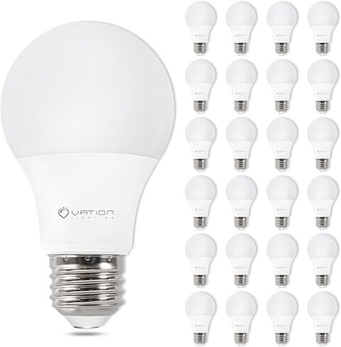 12 حزمة من مصابيح الإضاءة LED A19، 40 وات يعادل ضوء النهار 5000 كلفن مع قاعدة متوسطة E26، كفاءة 5 وات، 450 لومن مصابيح LED غير قابلة للتعتيم، مدرجة في قائمة ETL/UL، موفرة للطاقة لغرفة النوم والمكتب المنزلي in Kuwait
