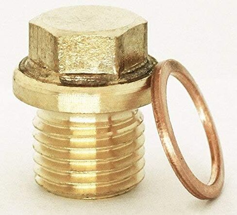 (1 قطعة) BelMetric M14X1.5 قابس رأس سداسي نحاسي متري ذو حواف DIN 910 للآلات والتجهيزات، تتضمن غسالات الختم DP14X1.5HBRS in Kuwait