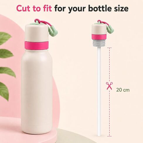 Replacement Lid Compatible with Owala FreeSip Twist Insulated Stainless Steel 18oz 24oz, 2 Pack Caps with Carry Handle, with Straws, Lid Accessory for FreeSip Twist Bottles in Kuwait