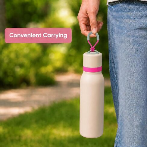 Replacement Lid Compatible with Owala FreeSip Twist Insulated Stainless Steel 18oz 24oz, 2 Pack Caps with Carry Handle, with Straws, Lid Accessory for FreeSip Twist Bottles in Kuwait