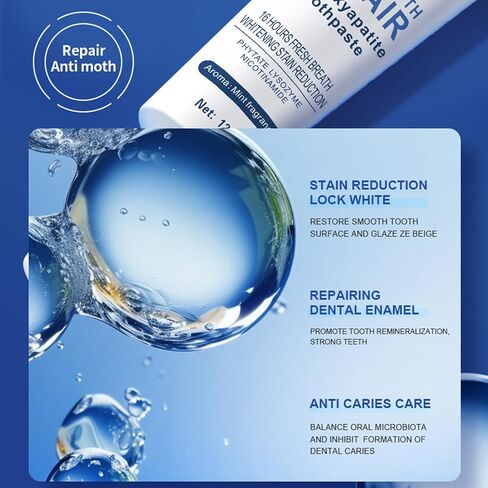 2 Pcs 7.5 hydroxyapatite Toothpaste，Set 2 Pcs Hydroxyapatite Toothpastes for Enamel Protection and Tooth Strengthening, Gentle Mint, Fresh Breath, Daily Use for Oral Health in Kuwait