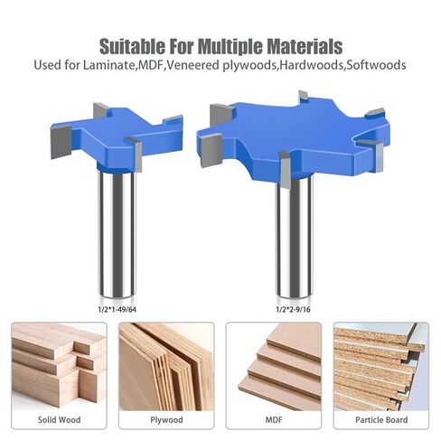 12mm 1/2in Shank T Type Slotting Bit Tungsten Carbide Slotting Cutter T Slot Milling Router Bit Woodworking Tool 1Pcs in Kuwait