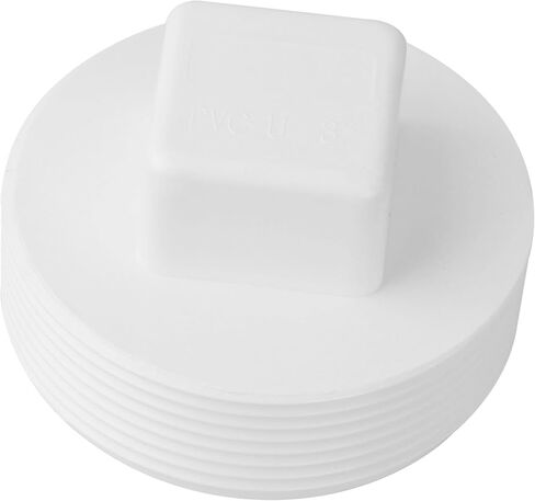 2" PVC Sewer Cleanout Plug, DWV Male Threaded Flush End Cap, Pipe Fitting for Sewer & Drainage Piping Systems - 2 Pcs in Saudi Arabia