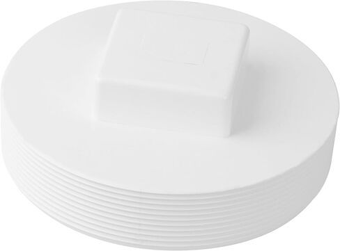 2" PVC Sewer Cleanout Plug, DWV Male Threaded Flush End Cap, Pipe Fitting for Sewer & Drainage Piping Systems - 2 Pcs in Saudi Arabia